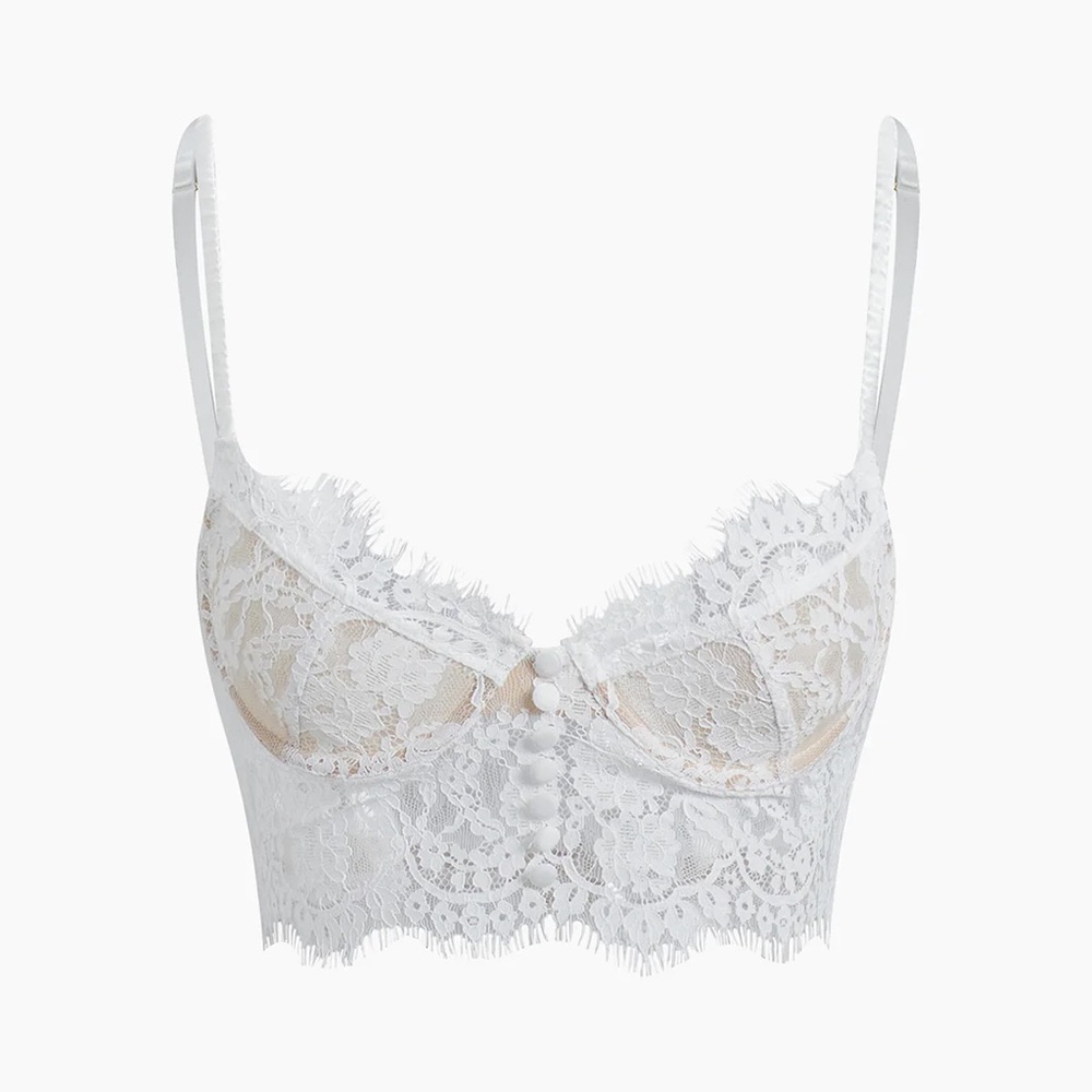 Double Hook Lace Crop Corset Top